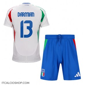 Italia Matteo Darmian #13 Seconda Maglia Bambino Europei 2024 Manica Corta (+ Pantaloni corti)